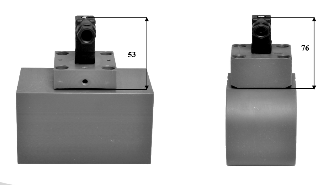 D-EL Pulse output - Threaded / Inter-flange connection dimensions