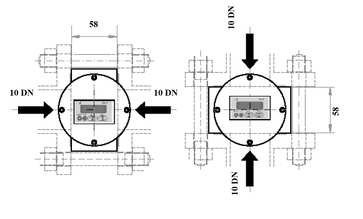 D-EL Display - Inter-flange connection dimensions